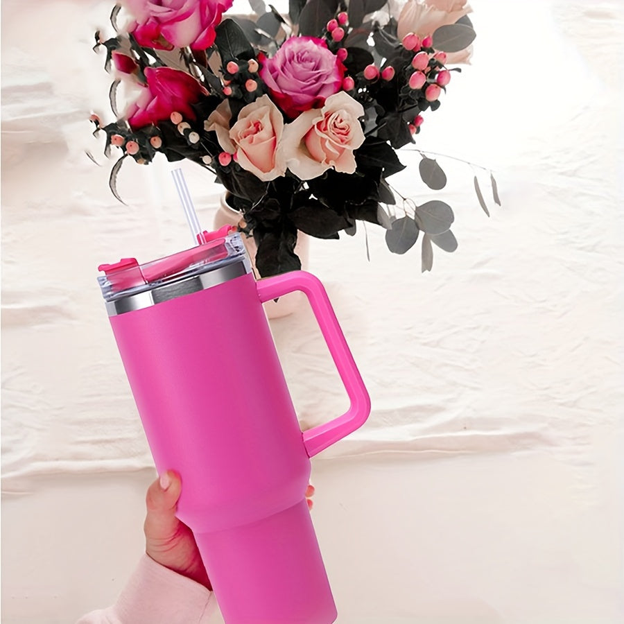 40oz Stainless Steel Tumbler with Handle and Straw BPA-Free for Travel Home Office