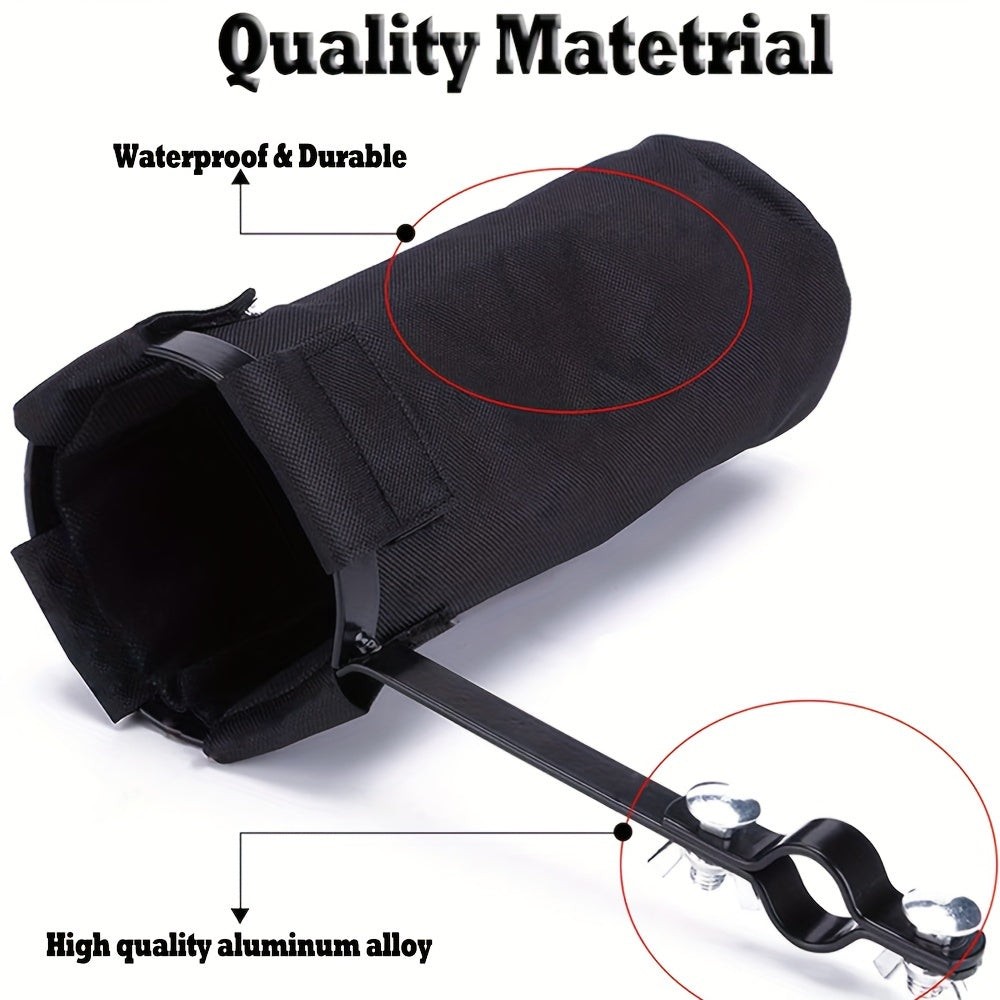 Waterproof Nylon Drumstick Bag Holds 10 Pairs with Clamp-On Holder and Aluminum Locking System
