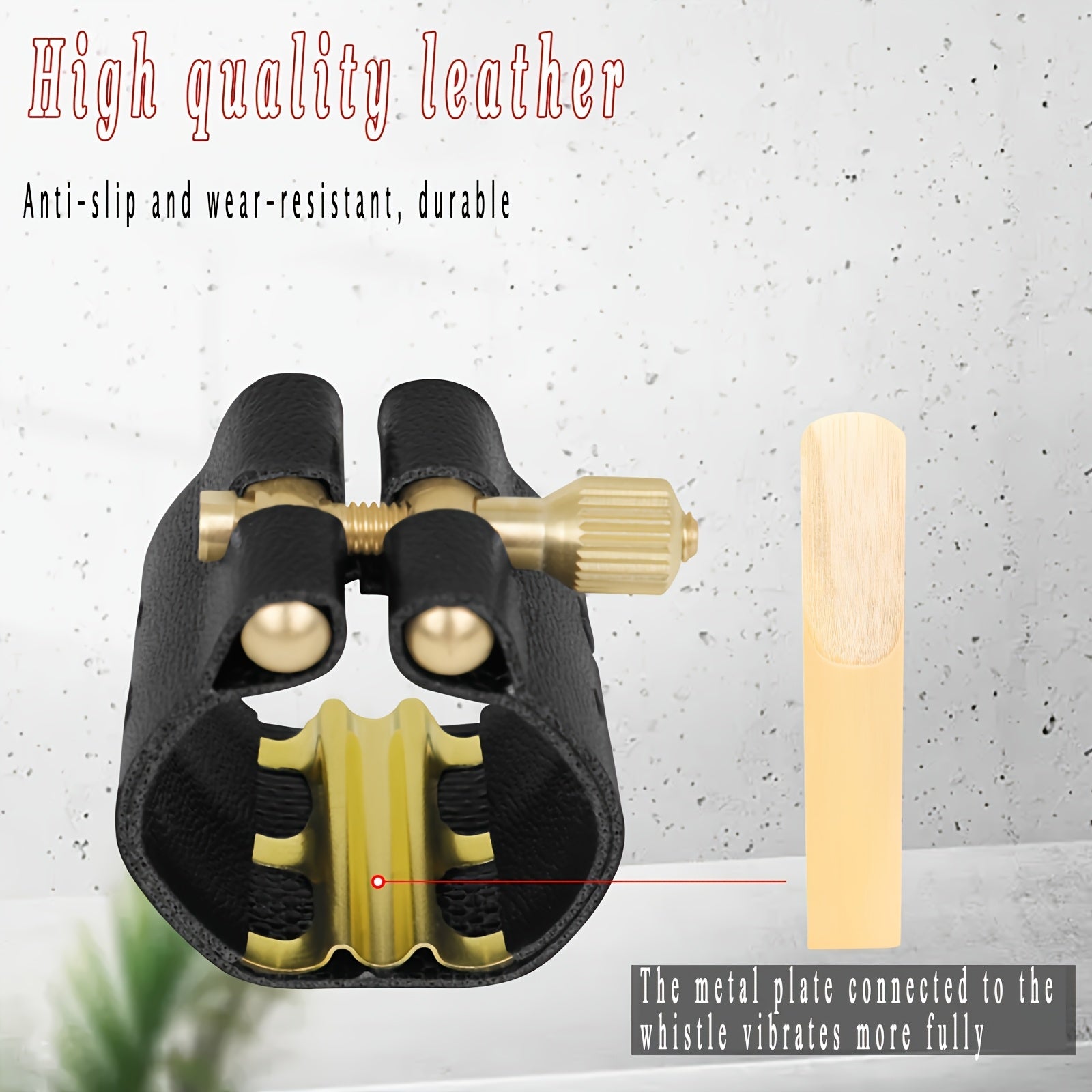 Black Metal Clarinet and Saxophone Clip with Cap and Piccolo