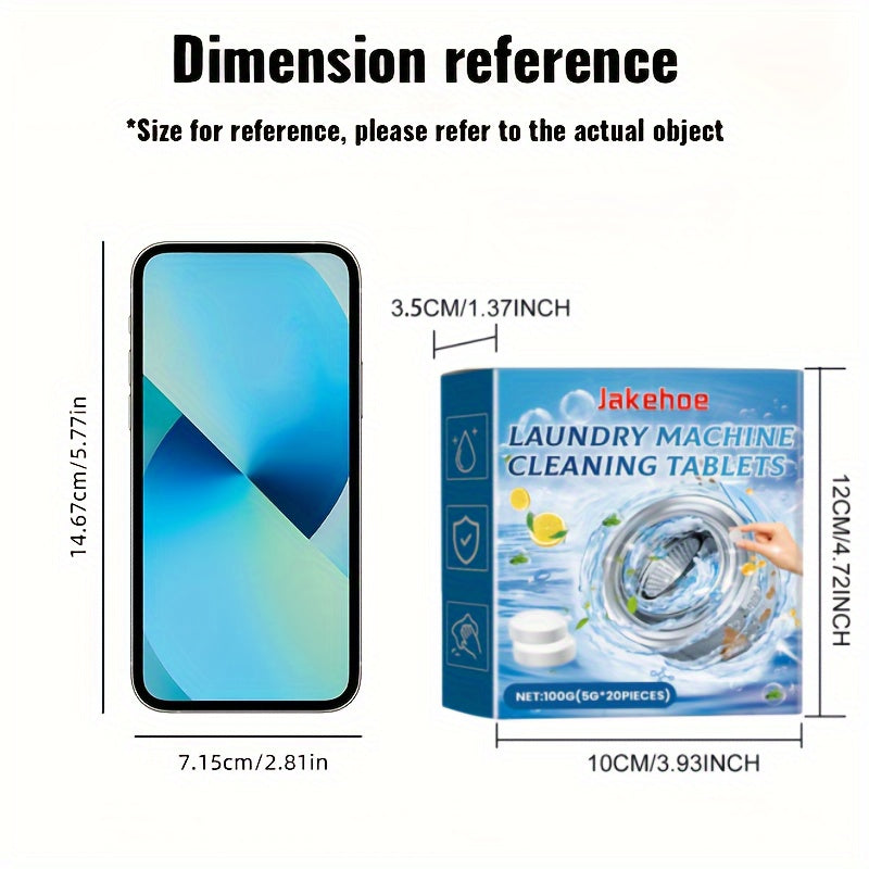 Yuqori samarali old tomon yuklovchi kir yuvish mashinalari uchun chuqur tozalash planshetlari, dog'lar va hidlarni olib tashlash