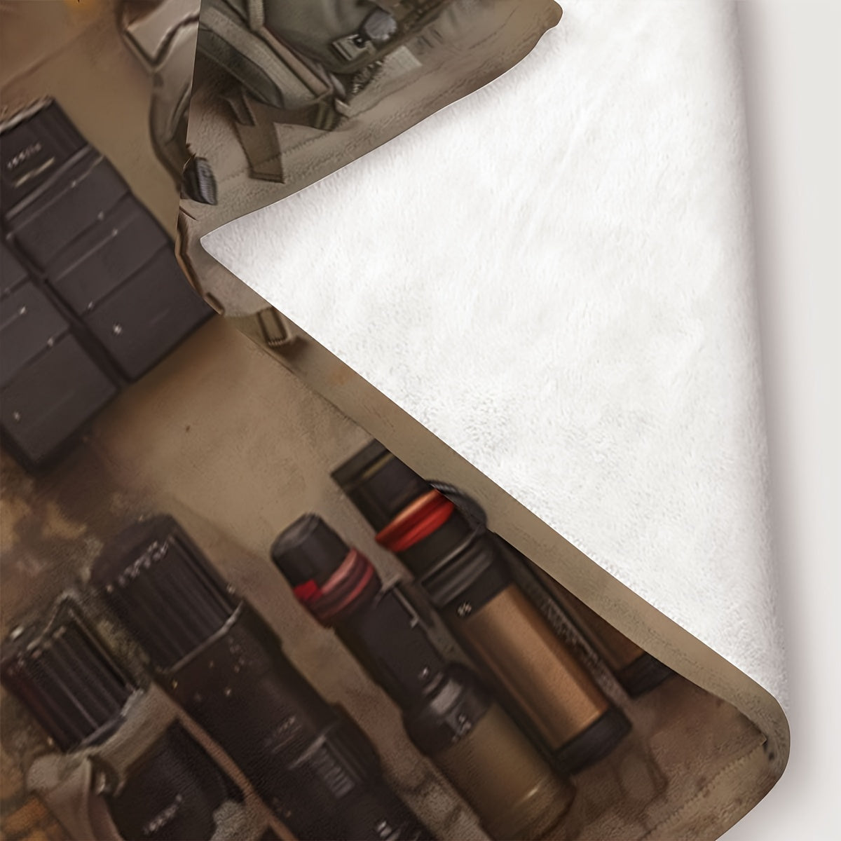 Manta de felpa con inspiración militar con diseño táctico impreso digitalmente, suave, para todas las estaciones, tejido ligero, versátil para viajes, hogar y oficina