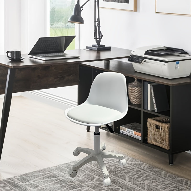 Современное регулируемое офисное кресло с поворотным механизмом, спинкой-веретеном, губчатой подушкой, каркасом из твердых пород дерева