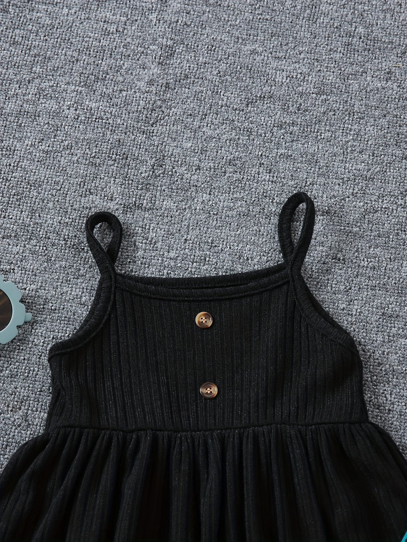 Girls Sleeveless Casual Dress Made of Stretchy Polyester Solid Color for Spring Fall