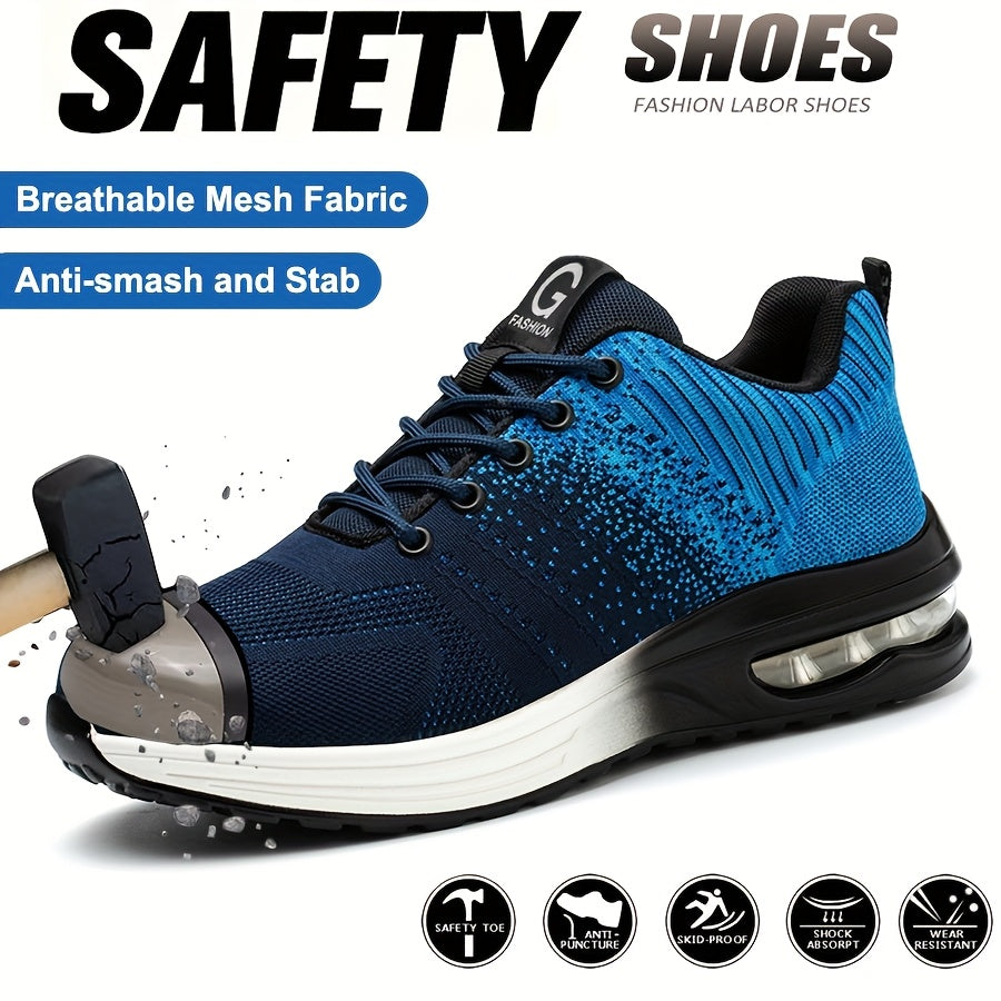 Men's Steel Toe Safety Shoes Casual Puncture Resistant Breathable Mesh