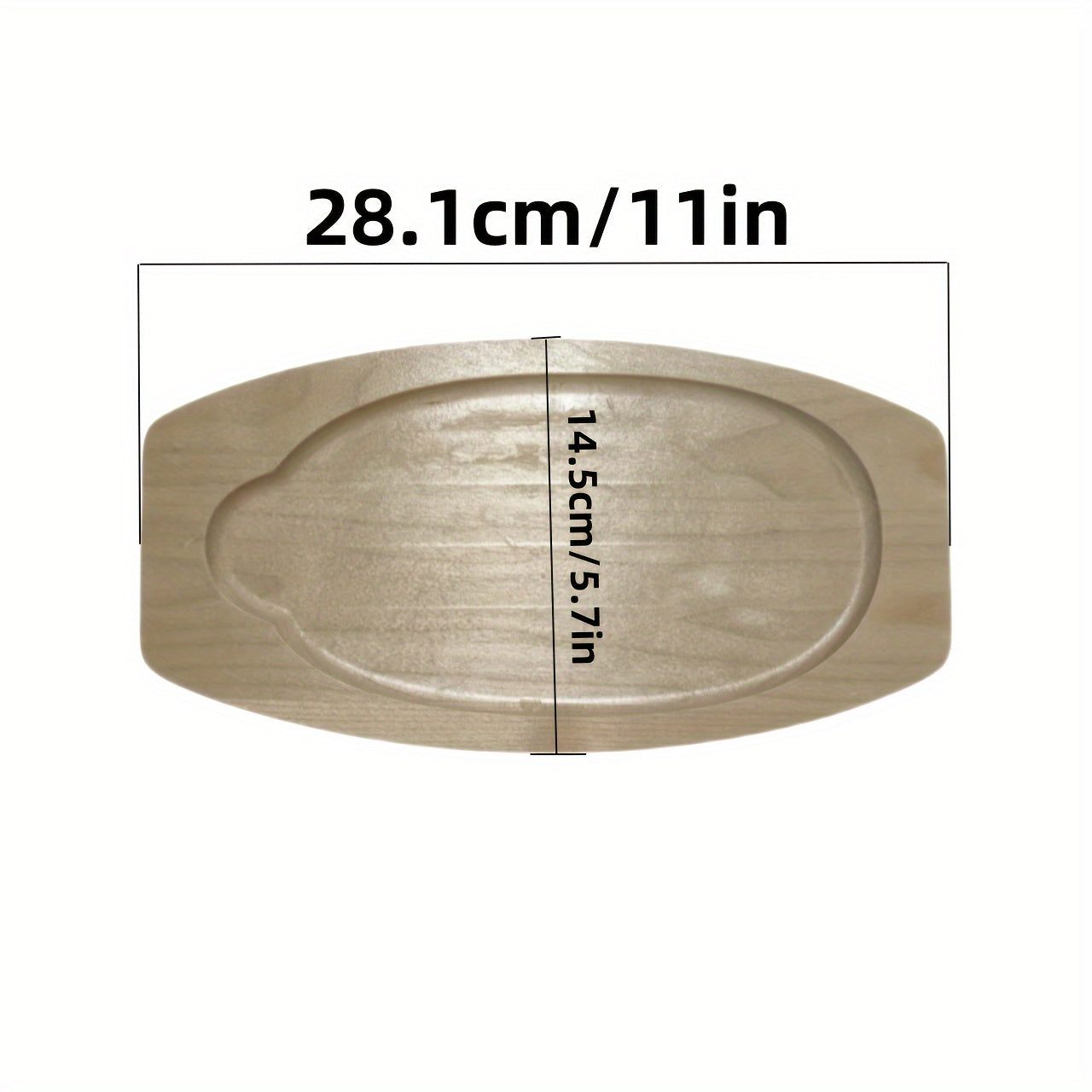 Cast Iron Skillet Set with Wooden Base and Iron Fork for Steak Griddle Cooking Uncoated