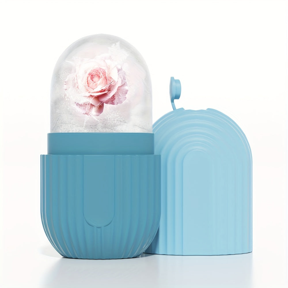 Rodillo de hielo de silicona para mujeres para piel radiante, herramienta de masaje facial reutilizable