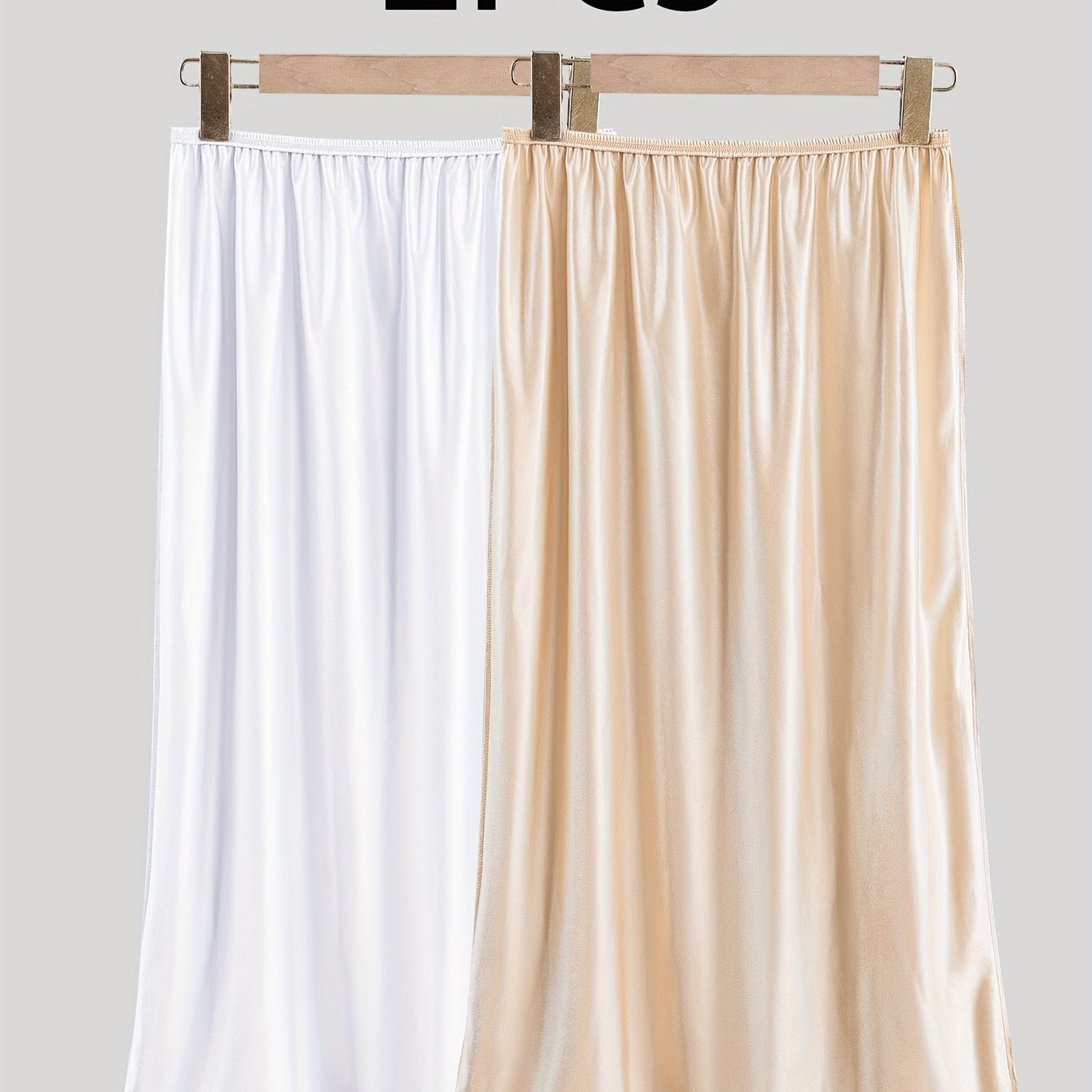 Women's Plus Size Midi Slip Dress Two-Pack All-Season Lace Contrast