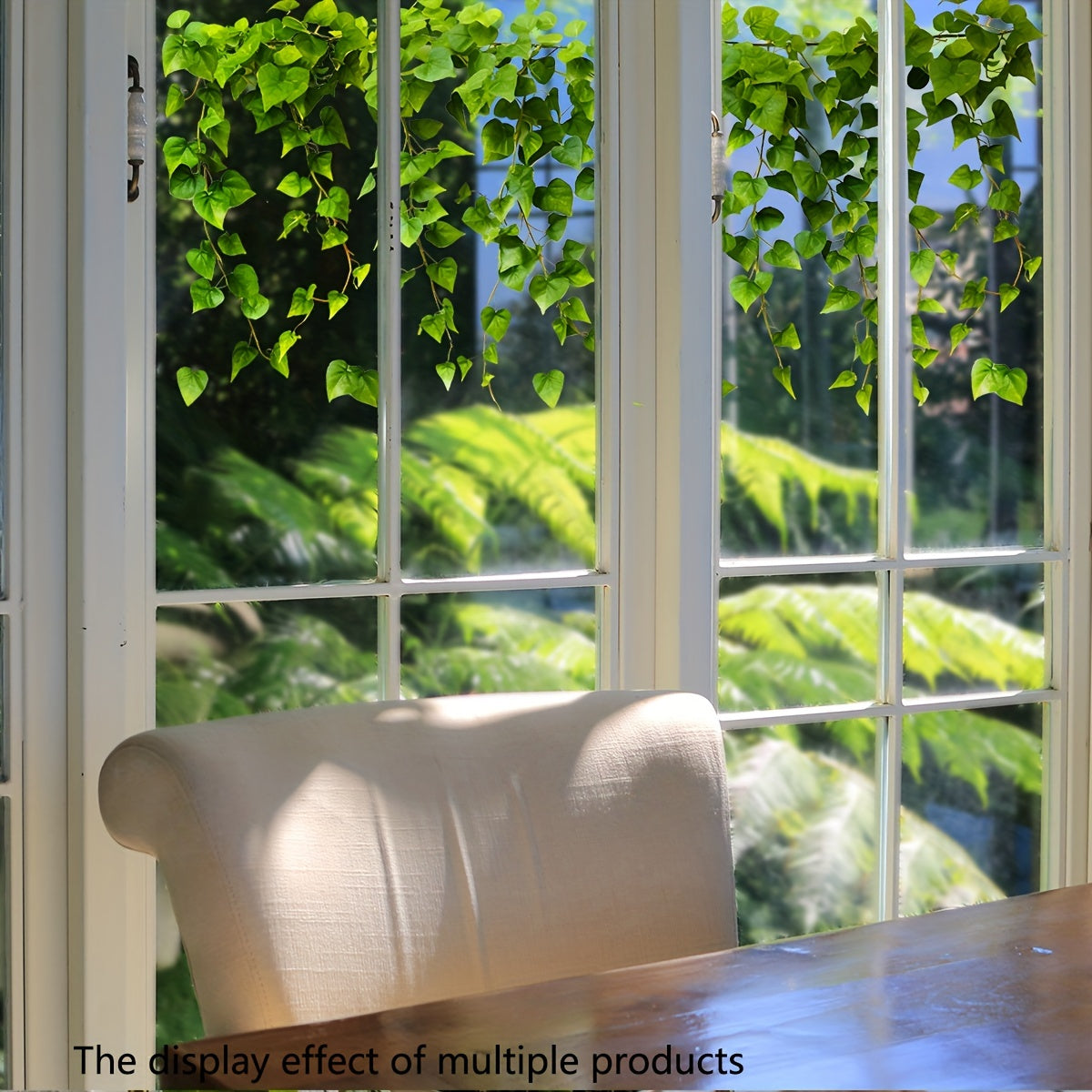 Contemporary Leaf Vine Privacy Window Film Double-Sided Reusable PVC Sticker