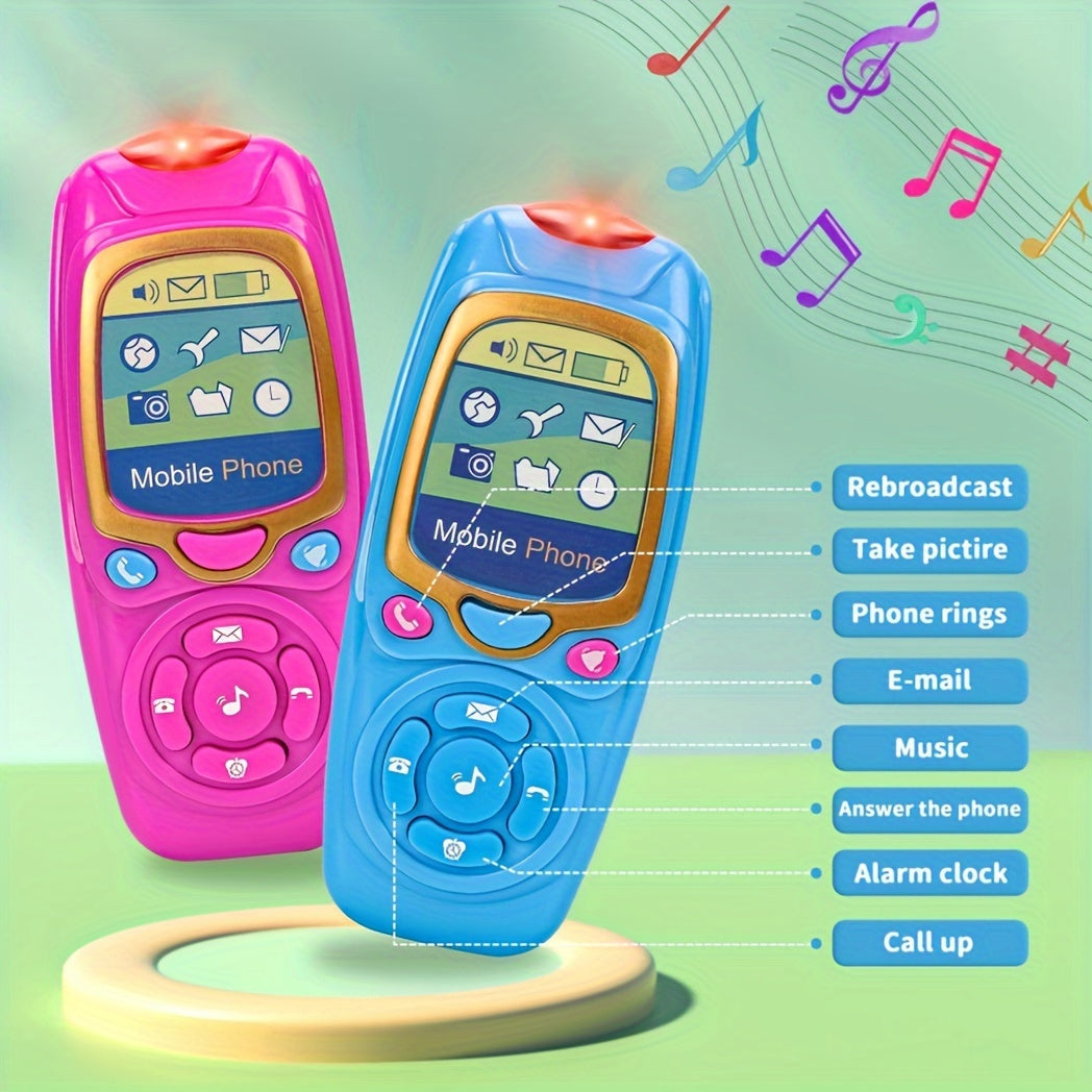 Colorful Kids Puzzle Toy Set with Music Lights Phone and Car Keys for Ages 2+