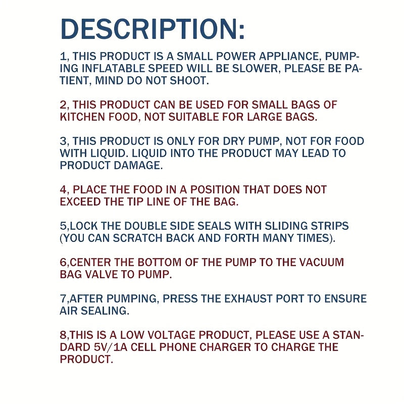 Portable Handheld Sealer with Air Pump and USB Charging for Kitchen and Outdoor Use