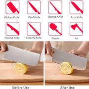 600/1500 zımpara toshidan foydalanib, pichoqni osonlik bilan o'tkirlang, barqarorlik uchun silikon asos bilan ta'minlangan.