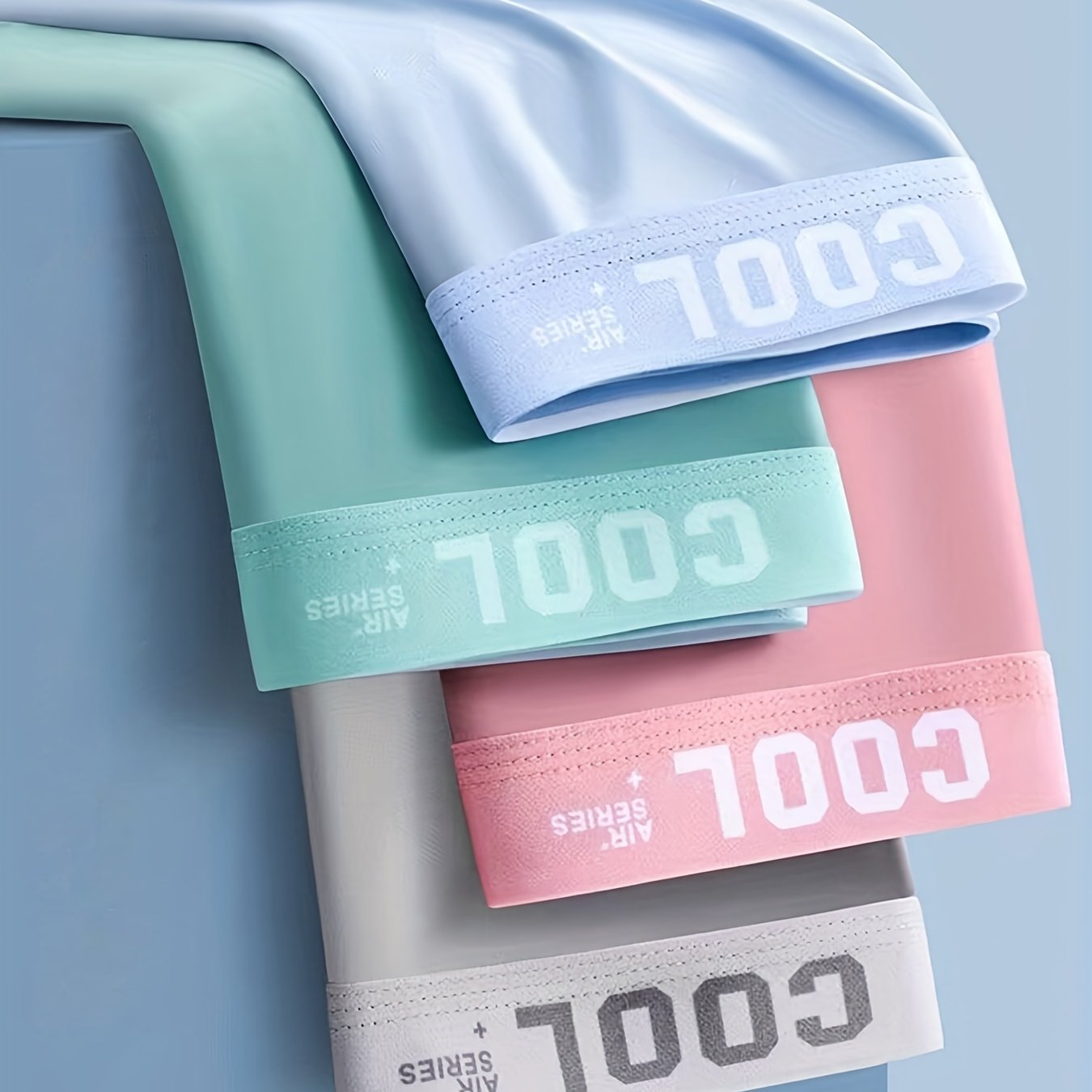 Men's Ultra-Thin Breathable Boxer Shorts 4-Pack Polyester Lycra Stretch Casual