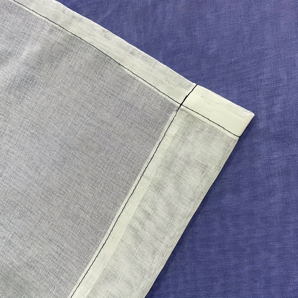 Bohemian Ombre Sheer Curtain Blue to White UV Protective Polyester for Bedroom Living Room