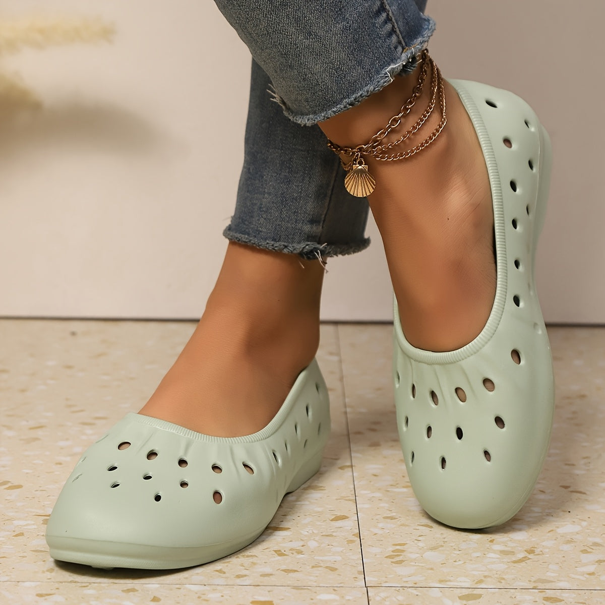 Zapatos casuales ligeros y transpirables para mujer en EVA, slip-on para caminar al aire libre