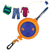 cuerda de ropa retráctil para acampar con 20 pinzas para viajes al aire libre y camping