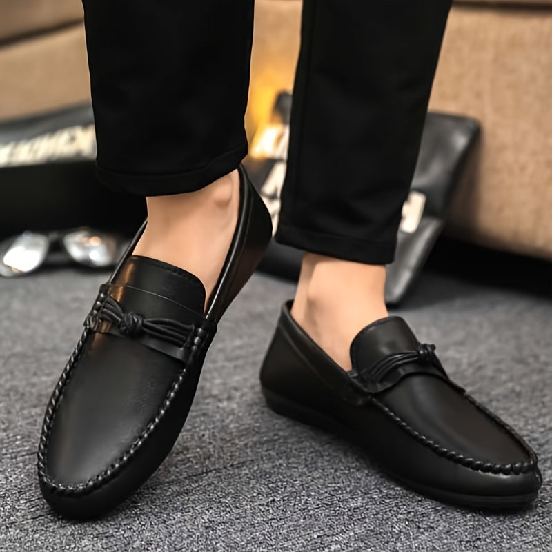 Men's Non-Slip PU Loafers Casual Dress Shoes for Daily Party Street Wear