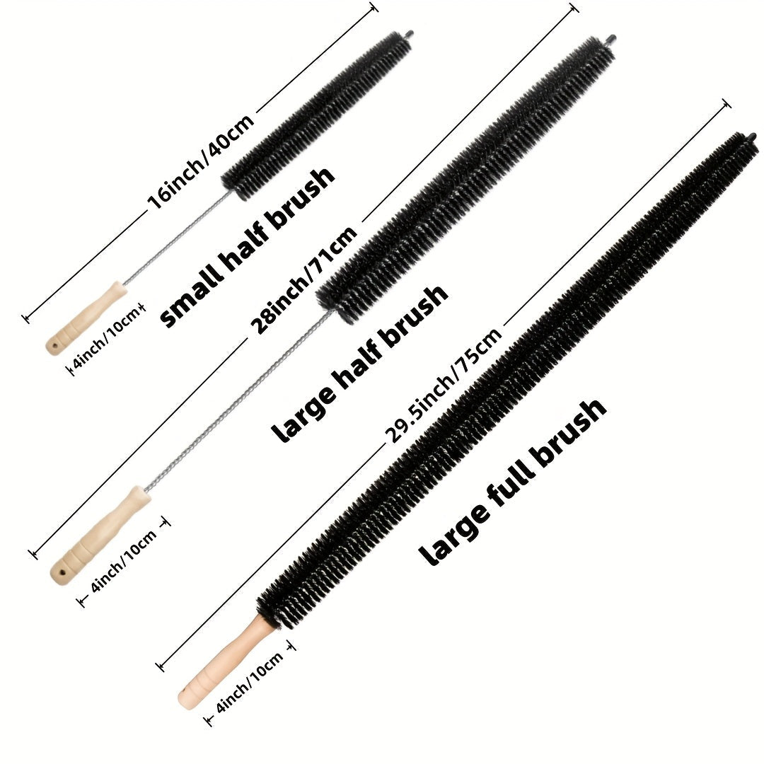 Flexible Dryer Vent Cleaner Kit with Lint Brush, Stainless Steel, for Refrigerator and Fire Exhaust