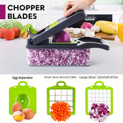 13-in-1 Vegetable Fruit Chopper Slicer with 8 Blades BPA-Free Kitchen Gadget