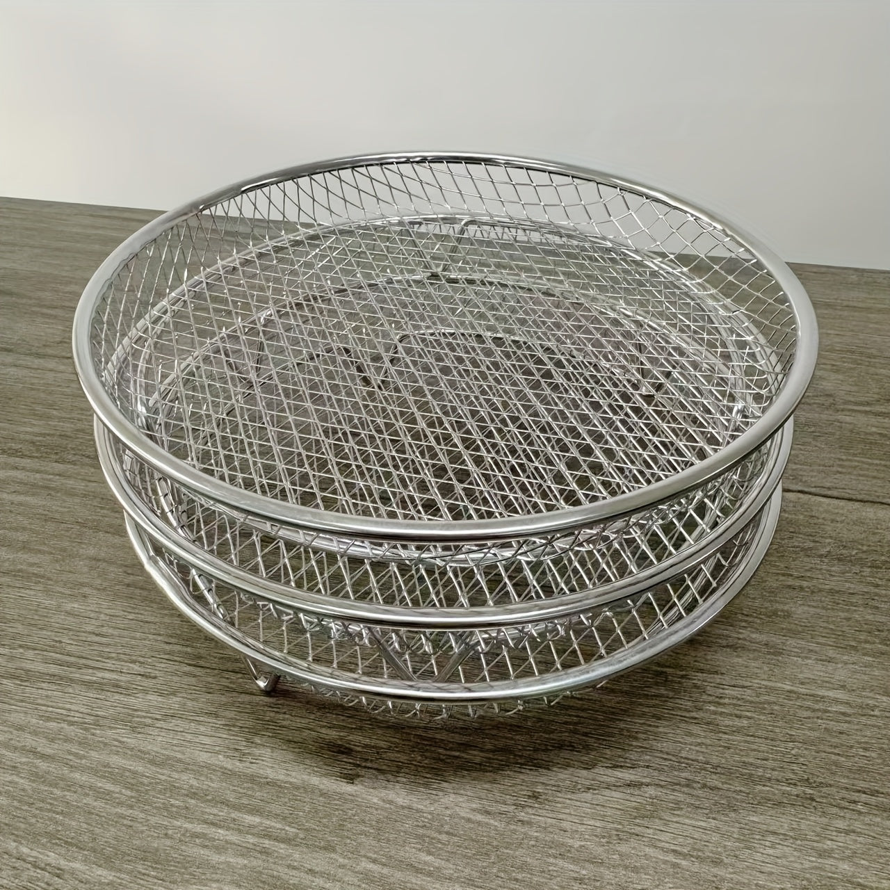 3-Layer Stainless Steel Air Fryer Rack Stackable Grilling Rack Multi-Functional