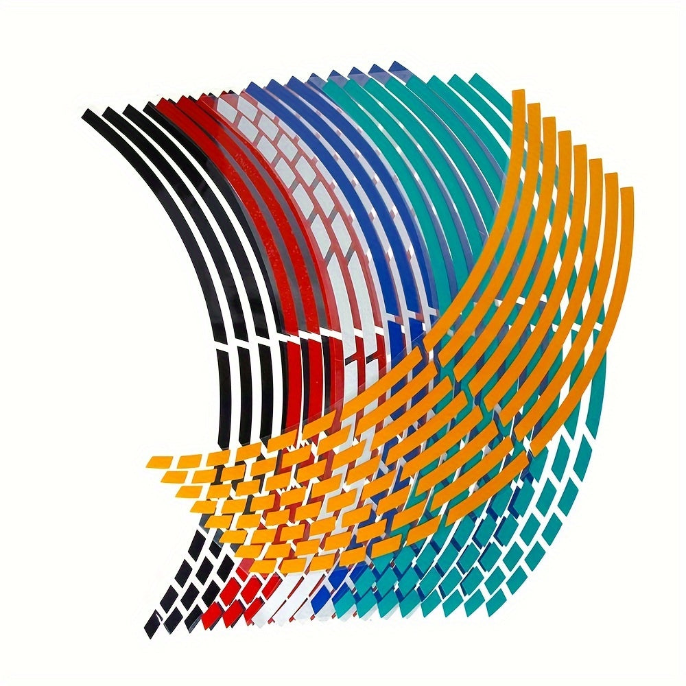 Yorug‘lik qaytaruvchi velosiped g‘ildirak stikerlari, suv o'tkazmaydigan rim lentalari, 17 va 18 dyuymli mototsikllar, avtomobillar uchun