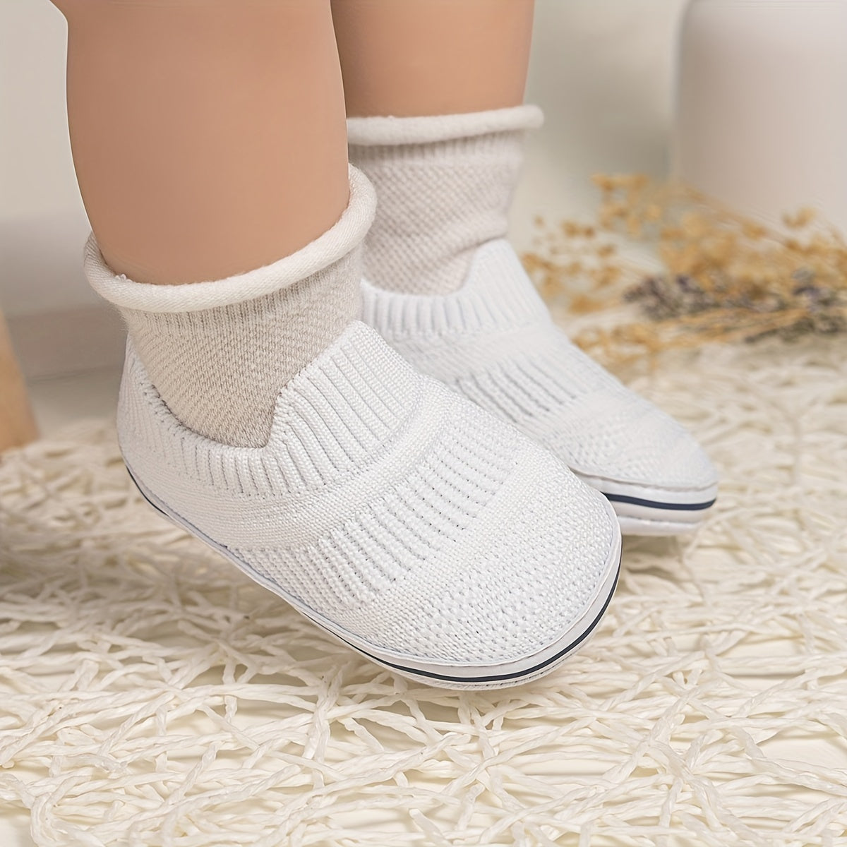 Kichkina bolalar qizlar erkaklar uchun to'qilgan kundalik poyabzal, sirg'almas, yumshoq taglik, mato, bahor va kuz