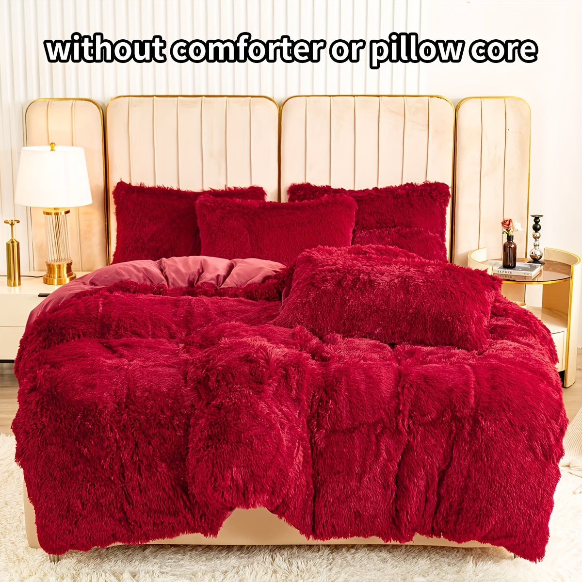 Set of 3 Pink Polyester Bedding Pieces for All Seasons Bedroom Decor