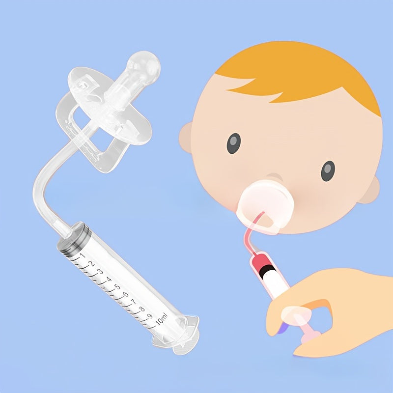 Silicone Medicine Dispenser Set with Pacifier Dropper for Ages 3+ BPA-Free Transparent Feeding Tube