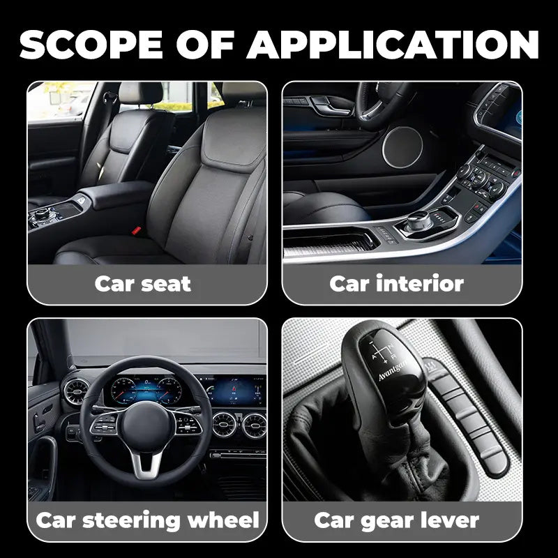 Black Steering Wheel Repair Cream for Faded White Plastic and Interior Parts 300g