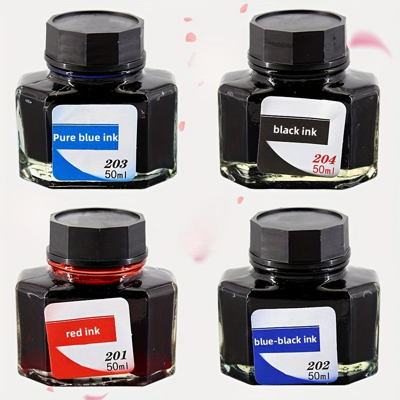 Ballpoint Pen Ink Bottle for Smooth Writing in Black Blue Red for Students Office