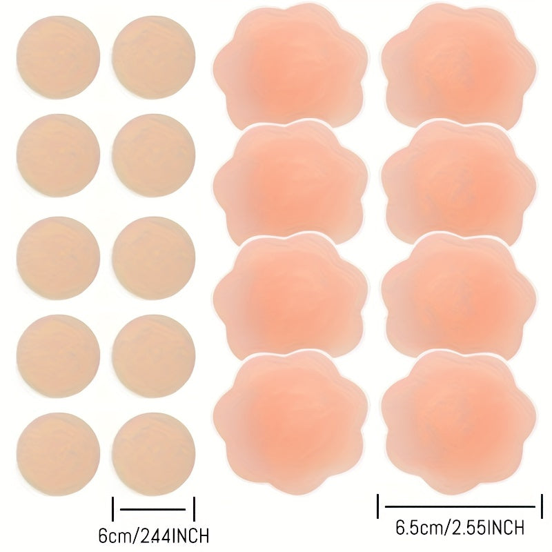 Self-Adhesive Silicone Nipple Covers 9 Pairs Invisible Strapless Breast Lift Women