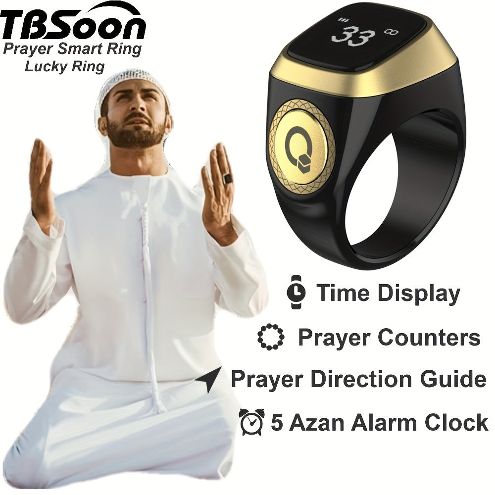 Prayer Smart Ring with Prayer Time Reminders and Direction Indicator