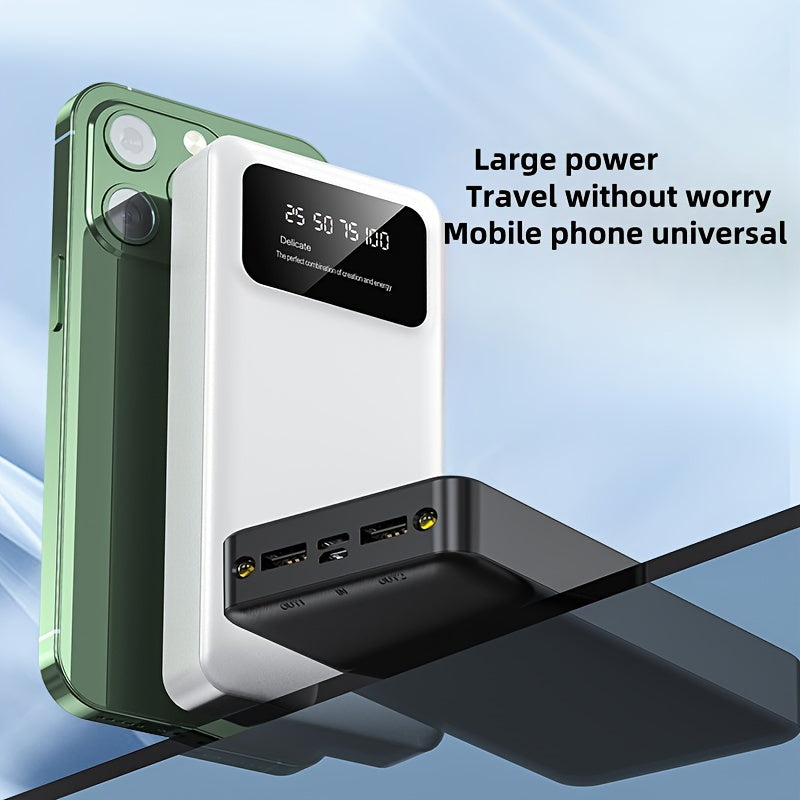 Portable Power Bank with USB Type-C Rechargeable Lithium Battery