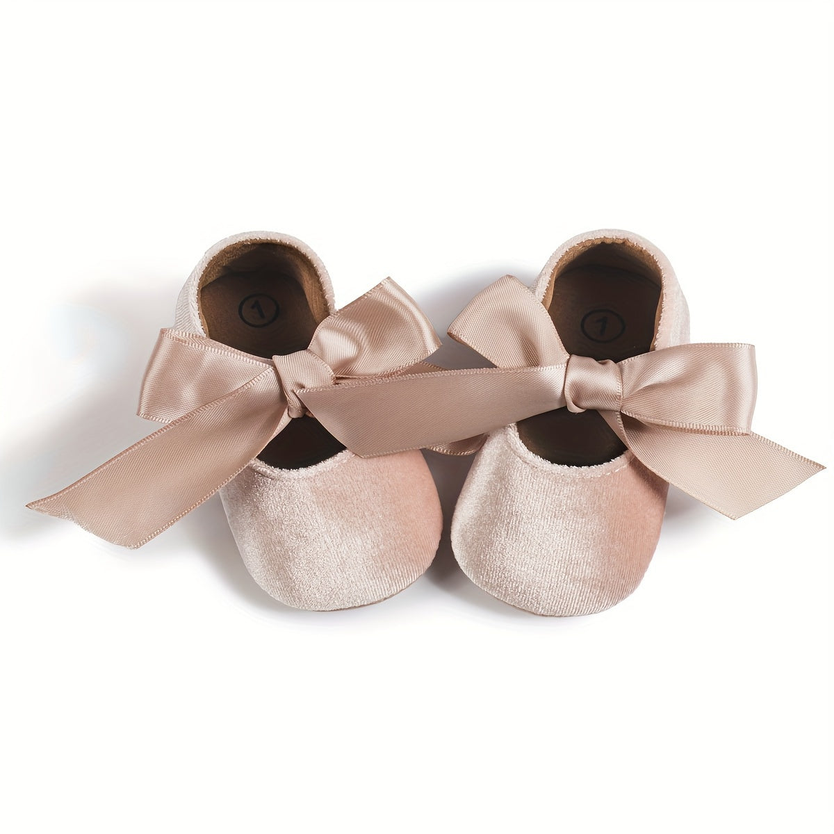 Infant Baby Girls Soft Sole Mary Jane Flats with Bowknot and Rubber Sole