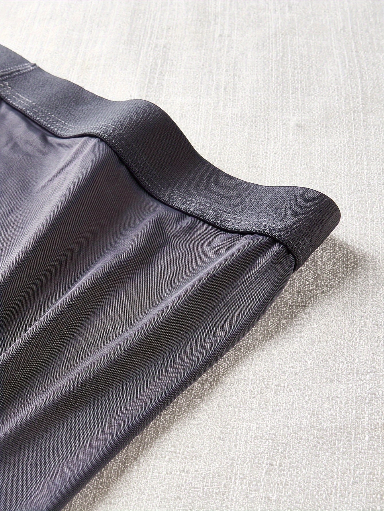 Men's Boxer Shorts 6-Pack Breathable Silky Polyester Semi-Sheer Solid