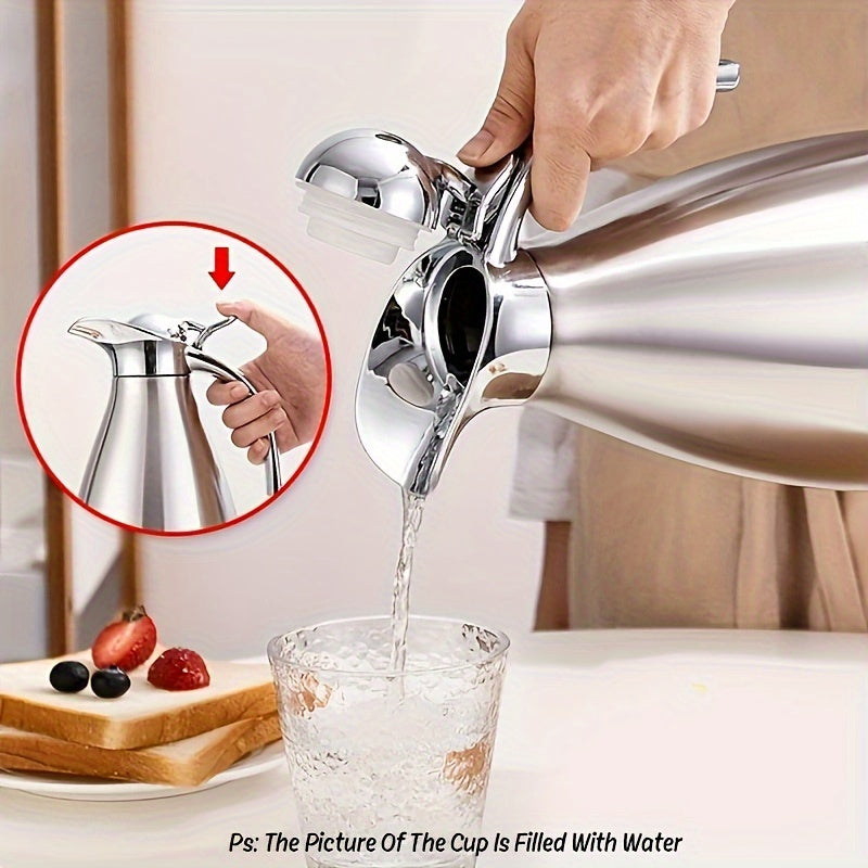 Нержавеющая стальная термокарафа сохраняет кофе горячим в течение 12 часов и напитки холодными в течение 24 часов. Идеально подходит для дома и офиса.