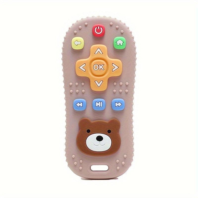 Baby Teething Toy Silicone Shakeable Remote Control Comforter Handheld Anti-Choking Toy