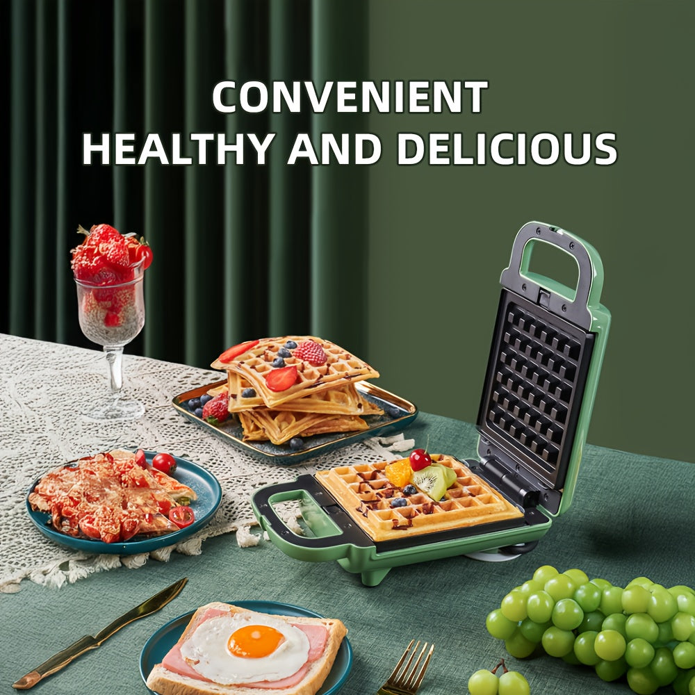 Sandwichera de patrón geométrico para gofres 220V, comida ligera, uso doméstico