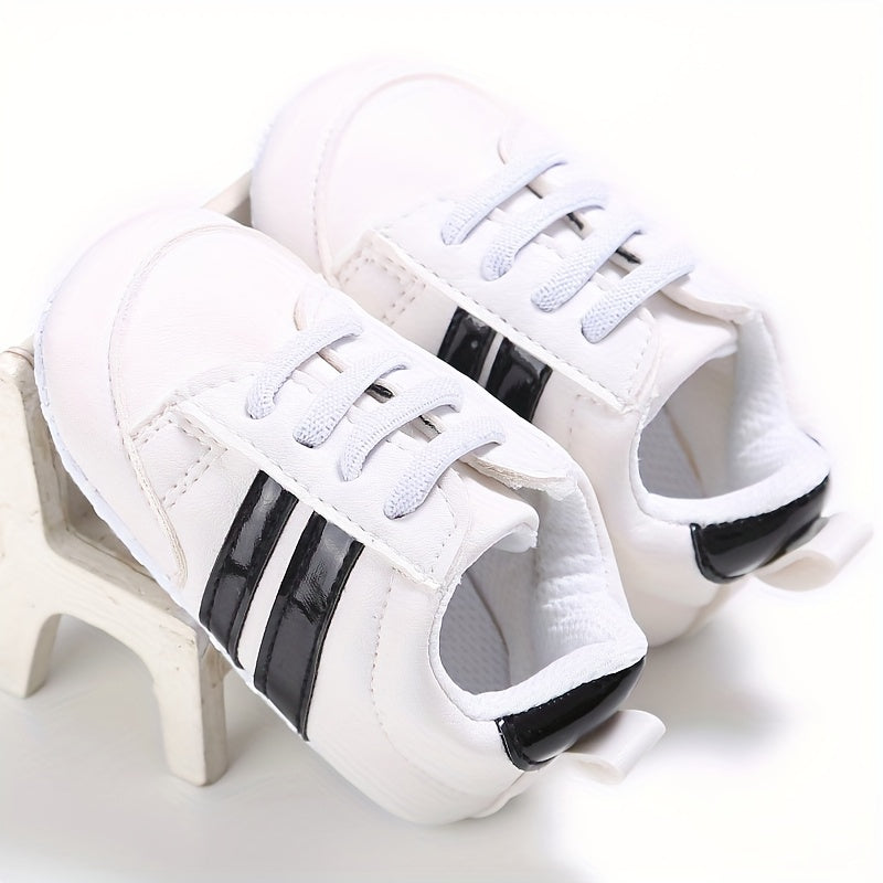 Infant Soft Bottom Stripes Light-Up Sports Shoes for Newborns Spring Fall