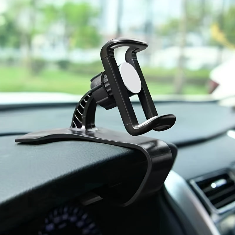 Universal Car Dashboard Phone Holder Sturdy ABS Clip-On Mount Adjustable