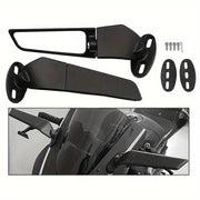 Motorcycle Rearview Mirror Spoiler Set Aluminum Adjustable Enhanced Visibility