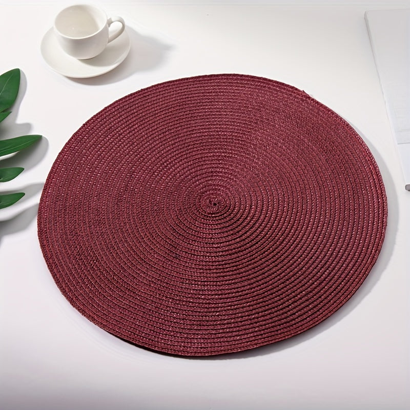 Set of 2 or 4 Washable PP Woven Placemats for Kitchen Table Decor and Protection
