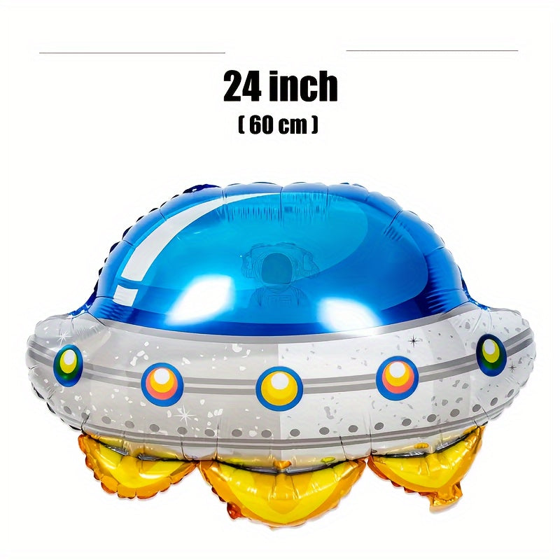Large Space Balloons with Astronaut Rocket UFO Designs for Birthday Party Decorations