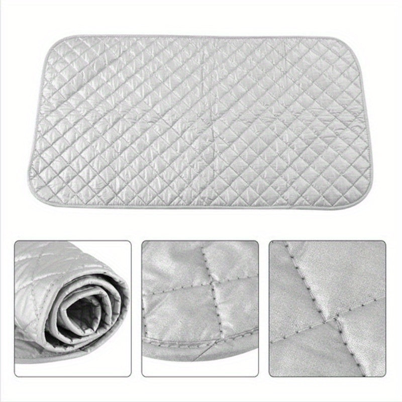 Alfombrilla de planchar plegable resistente a altas temperaturas, anti-quemaduras, para uso portátil en el hogar