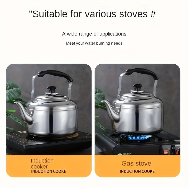 Stainless Steel 5L Whistling Tea Kettle For Stovetop Large Capacity Durable