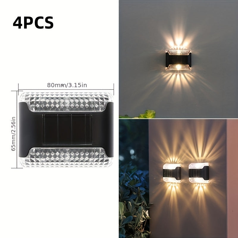 Наружная солнечная настенная лампа декоративная светильник вверх и вниз для кемпинга, автодома