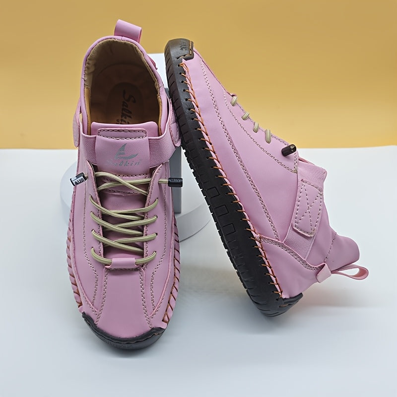 Women's Ankle Slip-On Boots Microfiber Casual Flat Heel All-Season