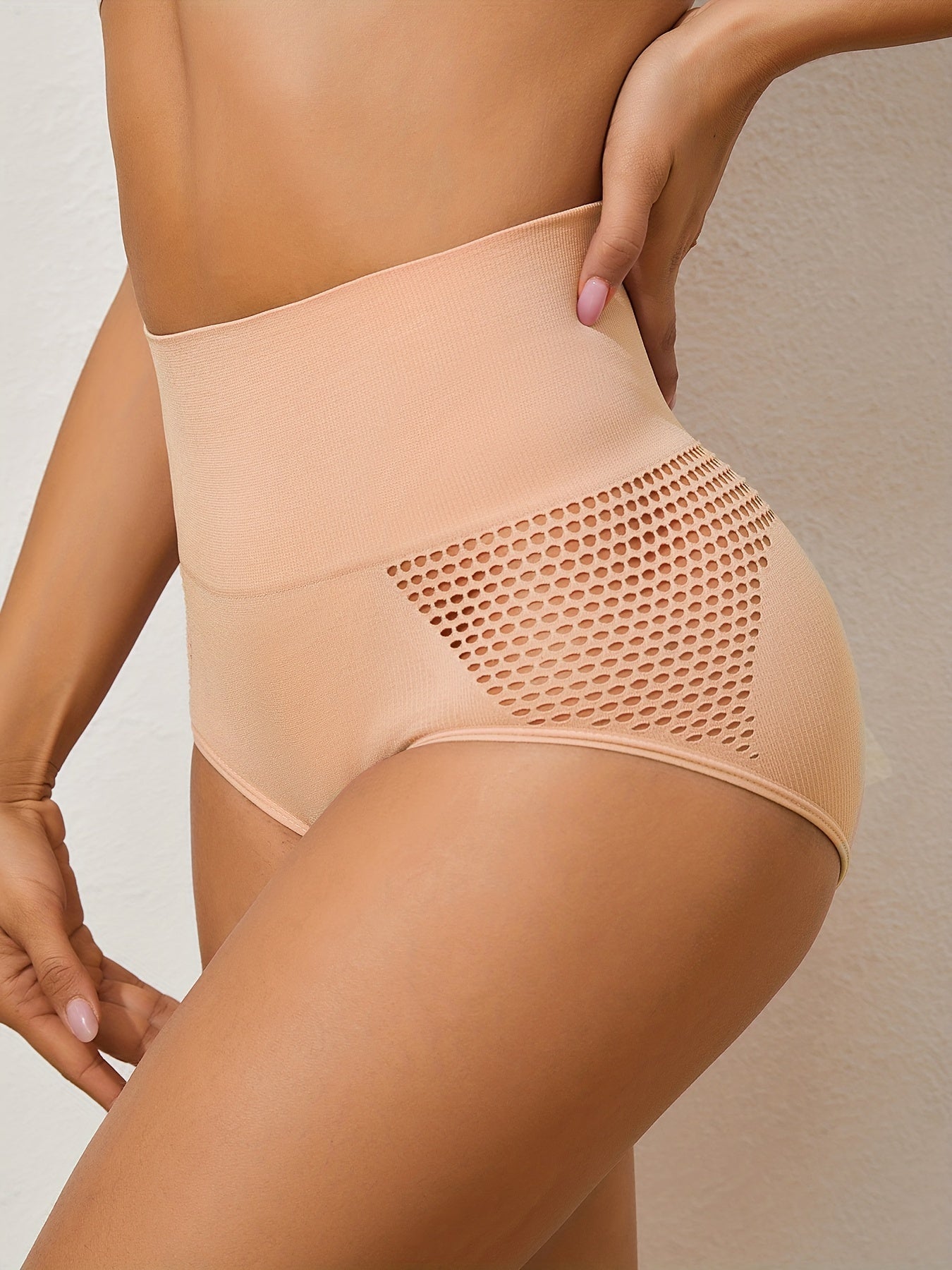Women High-Waist Mesh Shapewear Panties Tummy Control Butt Lifter Seamless Body Shaper Set of 4