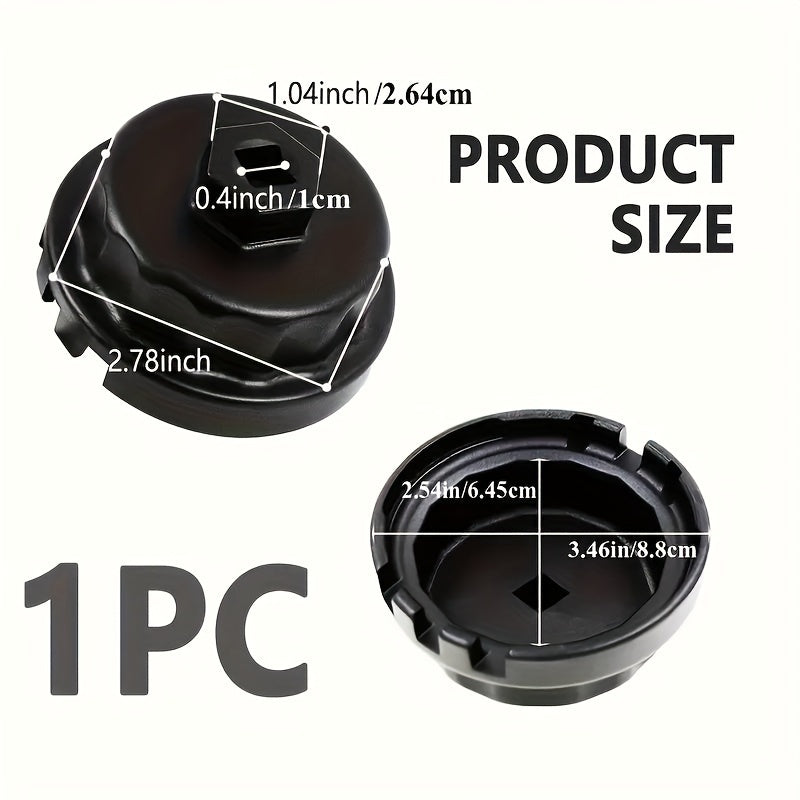 Yog' filtri kaliti, mustahkam po'lat, filtrlardan chiqarish uchun, 2.5–5.72L dvigatellar uchun