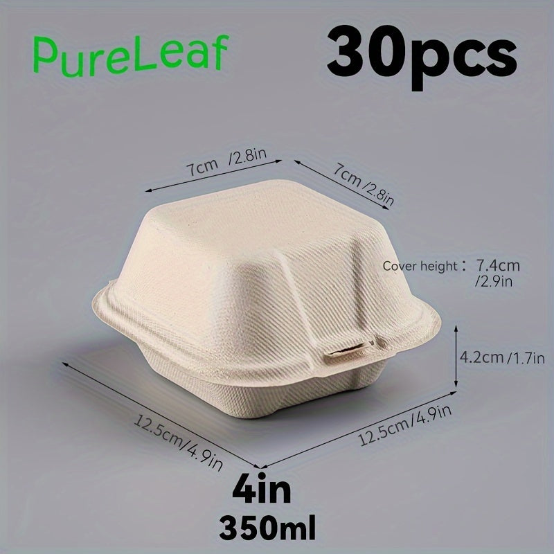 Ekologik toza bug'doy donasi qog'oz tushlik qutilari, 5, 15, 30, 50 ta, sendvichlar, salatlar va shirinliklar uchun