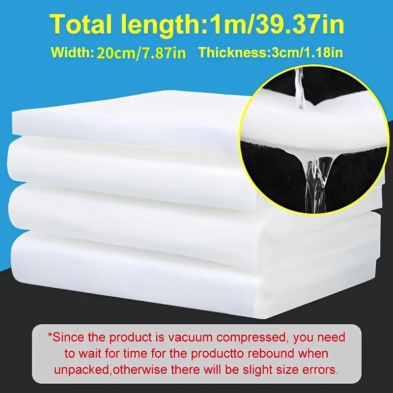 Washable Aquarium Filter Pad Roll for Fish Tanks Thickened Foam Odor Control